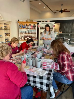Chocolate Fall's held a Valentine's day make and take cookie decorating workshop recently.